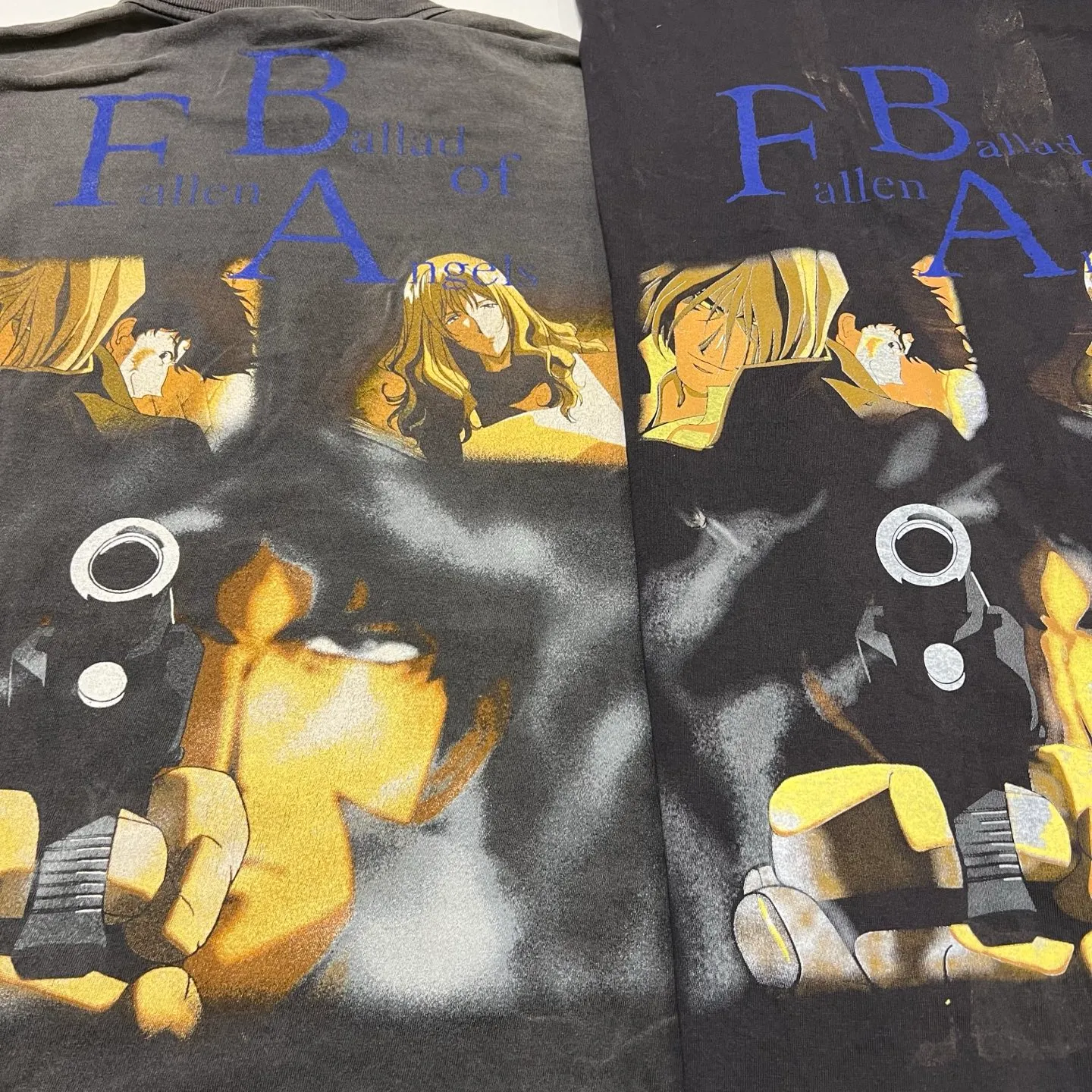 Printing proofing SAINT Mxxxxxx × カウボーイビバップ CB_SS TEE/COWBOY BEBOP/BLK Cowboy Bebop co-branded distressed TEE Washed black S-XL Big IP animation co-branded Super cool printing design distressed printing Asut garment dyeing re-washed distressed Customized co-branded accessories Correct version